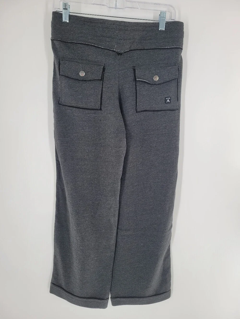 Antigua Wide Leg Drawstring Lounge Pants in Charcoal Wisconsin Size S New - Picture 6 of 8